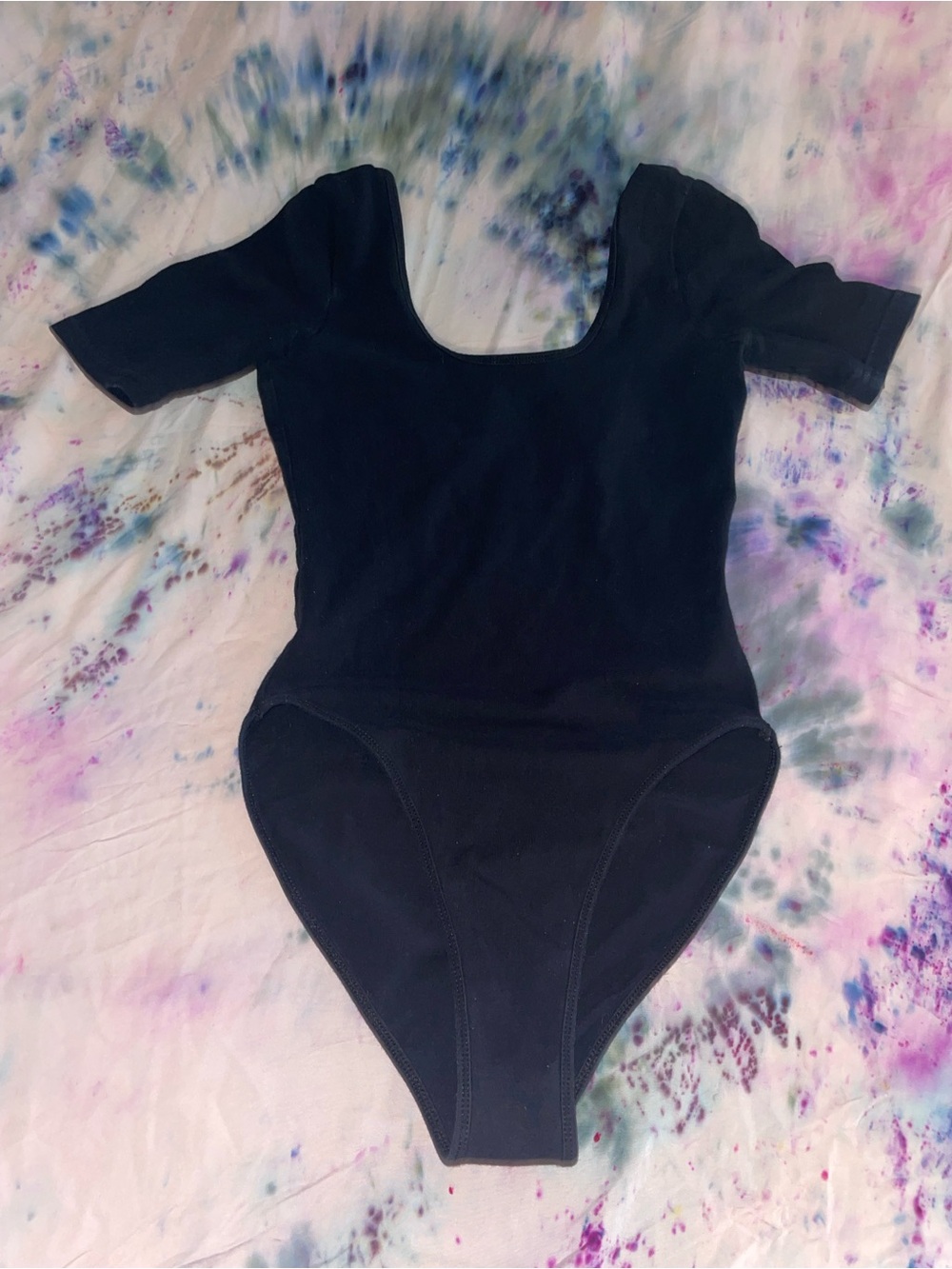 American Apparel Black Kids Short Sleeve Scoop Bodysuit
